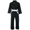 Martial Arts black Karate Uniform Customized 12 OZ Best Quality Black Karate uniform sets / best quality karate uniforms custom