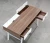 Import melamine mdf steel frame simple home and office furniture small desks item no T05 from China