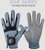 Men all weather synthetic pu leather golf gloves men&#39;s navy microfiber golf glove manufacturer
