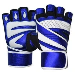 Men's Gym Weight Lifting Gloves Leather Body Building Fitness Gloves