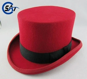 Men&#39;s wool felt top hats in many colors