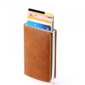 Mens PU Leather Wallet RFID Blocking Card Wallet Holder Protector