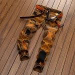 Mens Trendy Distressed Jeans High Quality 2021 New Desing Men Jeans Straight Fit Casual Denim Vintage Jeans
