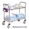 Metal chrome hospital trolley