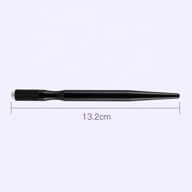 Microblading Tools Black Anti Slip Single Pen Tip Multifunctional Tattoo Needle Holder Aluminum Alloy Microblading Tattoo Pen
