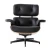 Import Midcentury style modern design  black and brown leather recliner hotel round coffee waiting lounge office chairs from China