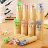 Mini color pencil set with sharpener 6colors in paper tube