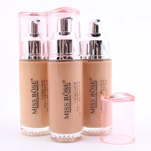 MISS ROSE Waterproof Long-lasting Makeup Smooth Liquid Foundation Concealer Cream Natural Moisturizing Foundation Glass Bottle