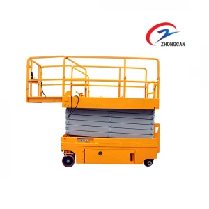 Mobile Electric Aerial Work Platform One Man Lift Manual Scissor Lift table for sale