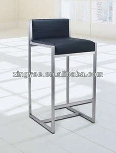 Modern bar chair furniture counter stool home goods high chair brushed stainless steel bar stool genuine leather bar stools