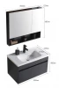 Modern Black Color Wall Mounted Bathroom Vanity Cabinet with Mirror and Shelf for bathroom