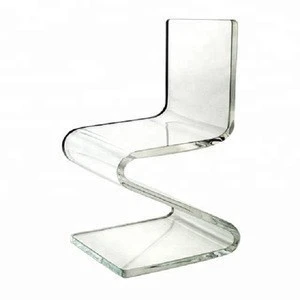 Modern Clear Z Acrylic Dining Chair in 20mm Thickness