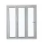 Import Modern popular design 4 fold aluminum alloy gray door frame balcony kitchen folding door from China