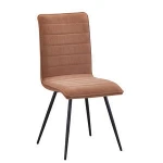 modern restaurant french style Vintage Retro Industrial leather dining chair with metal frame