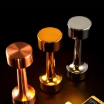 Modern silver 3.7v battery restaurant led 3w touch rechargeable cordless table lights for party