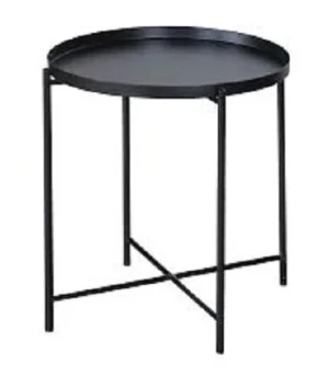 modern simple living room round coffee table bedroom movable small furniture wood top bed side table