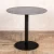 Import modern small square cast iron black steel metal base dark stone terrazzo garden outdoor table for hotel cafe from China