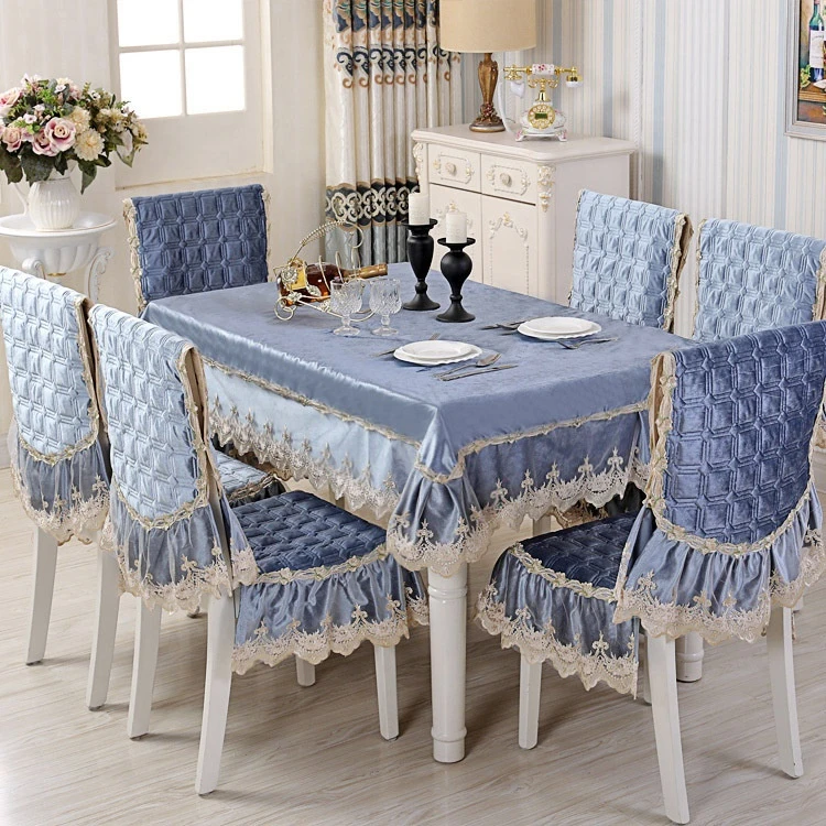 Modern style Lace Tablecloth Chinese Table Cloth Chair Cushion Chair Cover set