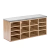 Modern wooden shoe cabinet storage bench with set furniture seated shoe rack cabinet
