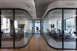 Modular office partition wall curve office partition