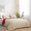 MOHAP Dyed Untralsonic Microfiber Bedspread With Filling Solid Microfiber Quilt