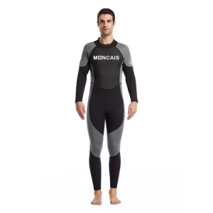 MONCAIS Siamese mens and womens customized small MOQ stretch 2/3/4/ 5 mm warm neoprene long John scuba diving surfing wetsuit
