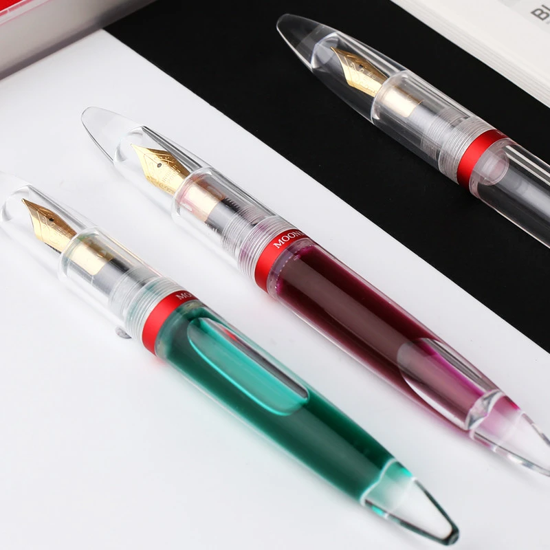moonman-M2 transparent demonstration large-capacity pen holder ink storage for adult students calligraphy resin fountain pen