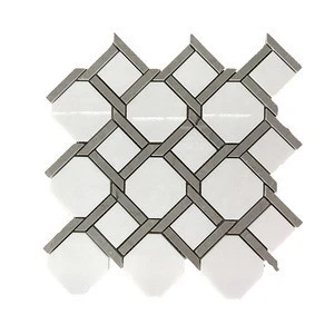Morden Design Lantern Mosaic White Marble for Bathroom Wall Tiles