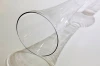 mouth blown high quality wholesale price clear reversible trumpet glass vase