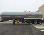 movable 58cbm 40t LNG storage tank+ mobile CIMC tri-axle skeletal cryogenic LPG semi trailer