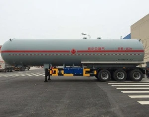 movable 58cbm 40t LNG storage tank+ mobile CIMC tri-axle skeletal cryogenic LPG semi trailer