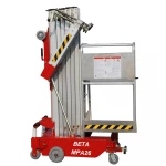 MPA-26 10m Electric Portable Type Single Mast Aluminium Aerial Lift Scissor Work Platform Telescopic Price 159kg