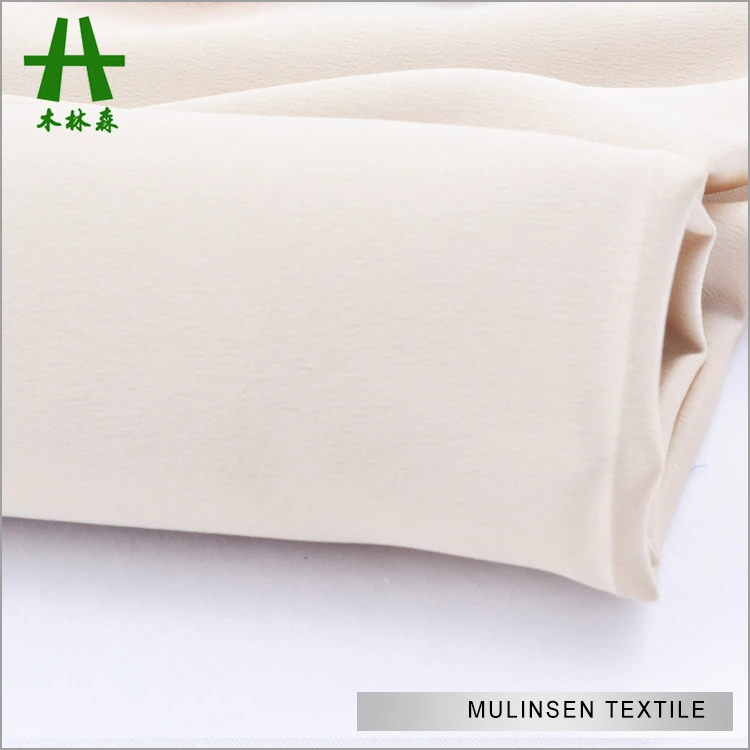Mulinsen Textile 100% Polyester Soft Faille Crepe Shiny Satin Like Silk Chiffon Georgette Fabrics