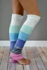Multi-color funky 100% Acrylic super warm soft leg warmers