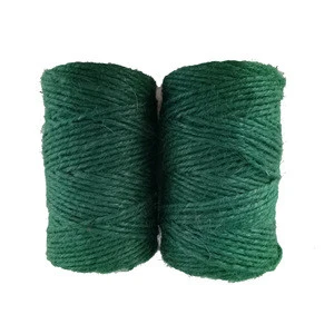 Natural 2 mm Green Brown  Twisted jute twine rope tomato plant twine ball spool string