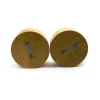 Natural small round bamboo soap box with sliding lid
