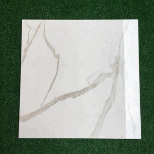 New 3d white marble ceramic wood look porcelain glaze polished floor tiles in foshan factory price for kitchen and bathroom