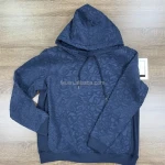 New arrival custom logo-jacquard hooded sweatshirt and sweatpants terry jacquard cotton blend hoodie and joggers