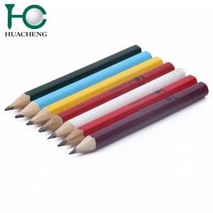 New cheap wooden colorful small golf pencils for wholesale