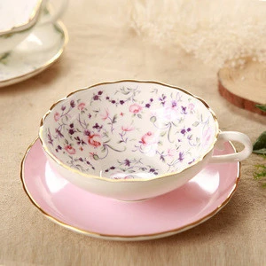New Country Bone China British Afternoon Tea Cup With Saucer