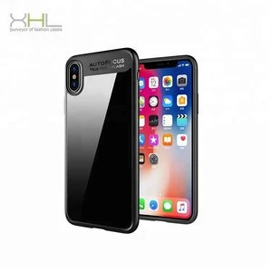 New design clear thin silicone protect phone shell tpu pc phone case for iphone X
