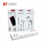 New earphone packaging box white PVC window packaging box cellphone case packaging box