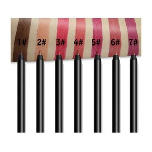 New fashion 7 colors waterproof lip liner private label with low quantities