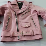 New hot sale Fashion Kids Baby Boys Goat skin leather Jacket Top Leather Jacket