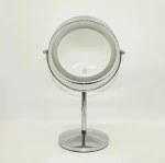 New Hot Sale Home Bedroom Glass Table Top Modern LED Vanity Desk  touch mirrors with light for girls