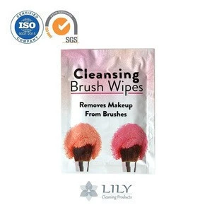 New makeup brush cleansing wipes daily use wet wipes/tissue individually/single packed best sell