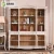 Import New Model Large French Baroque Style Four Door Wooden Bookcase with glass doors from China