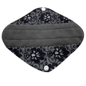 New Pattern Charcoal Bamboo Mama Cloth Menstrual Sanitary Pads Washable Reusable Cloth Panty Liner