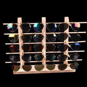 new product wooden hot selling sunglass display rack