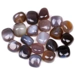 New products wholesale Natural Tumbled Grey Agate Carved Crystal Healing Crafts+Free Pouch YL-J0663